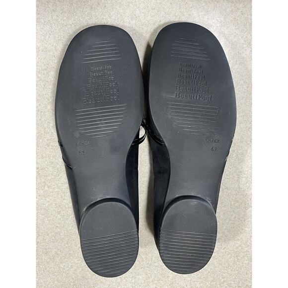 Beautifeel Plie Black Sparkle Suede Loafer Flats Made In Israel Women’s Size 11 - Picture 7 of 11